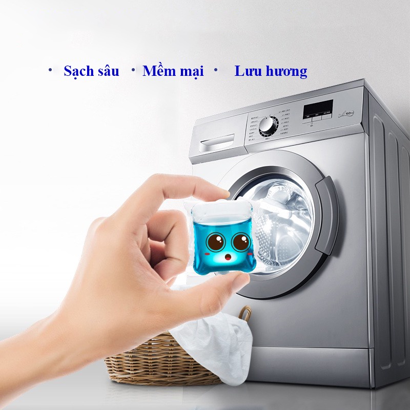 Viên gel giặt quần áo nồng độ cao, hương thơm lâu phai hiệu quả gấp 8 lần an toàn, không kích ứng