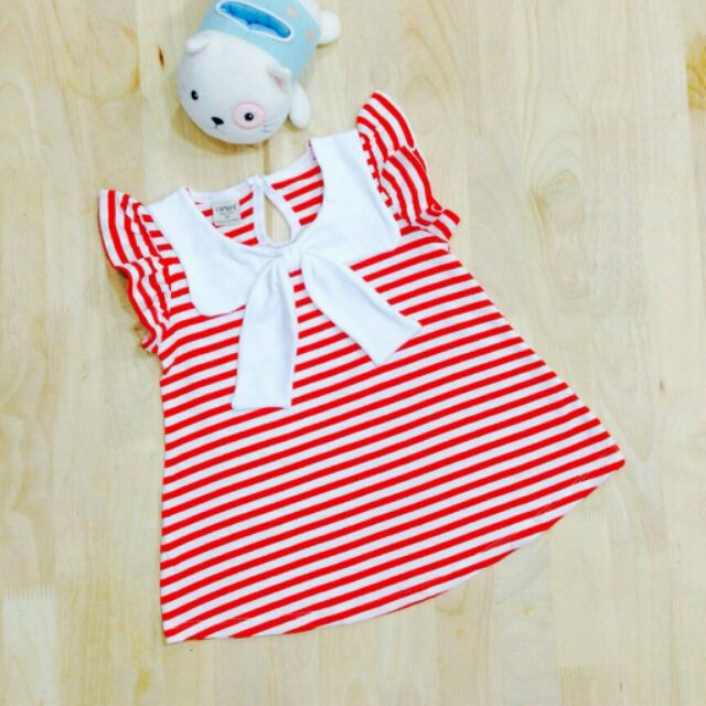 🍭Đầm sọc bé gái thắt nơ 🍓từ 1-8Giá 100 k/ cáiVải thun 100% cotton 4c , chất vải dày , mềm , đườn