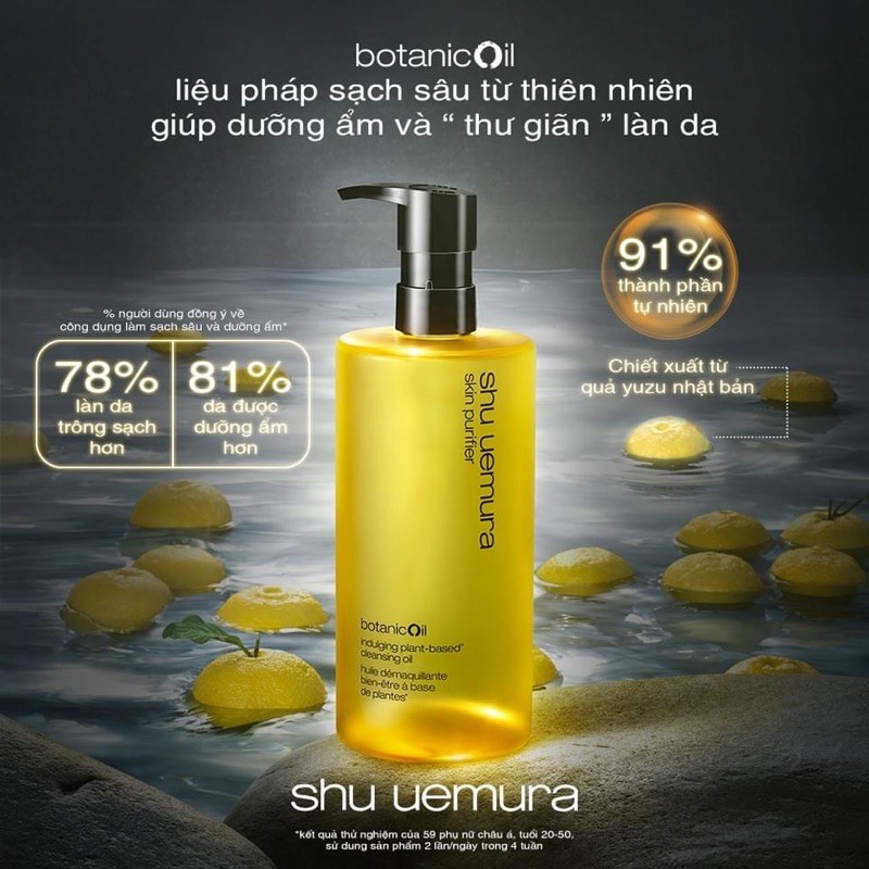 [Mã COS2405 giảm 8% đơn 300K] Dầu tẩy trang Shu Uemura Botanic Oil Indulging Plant