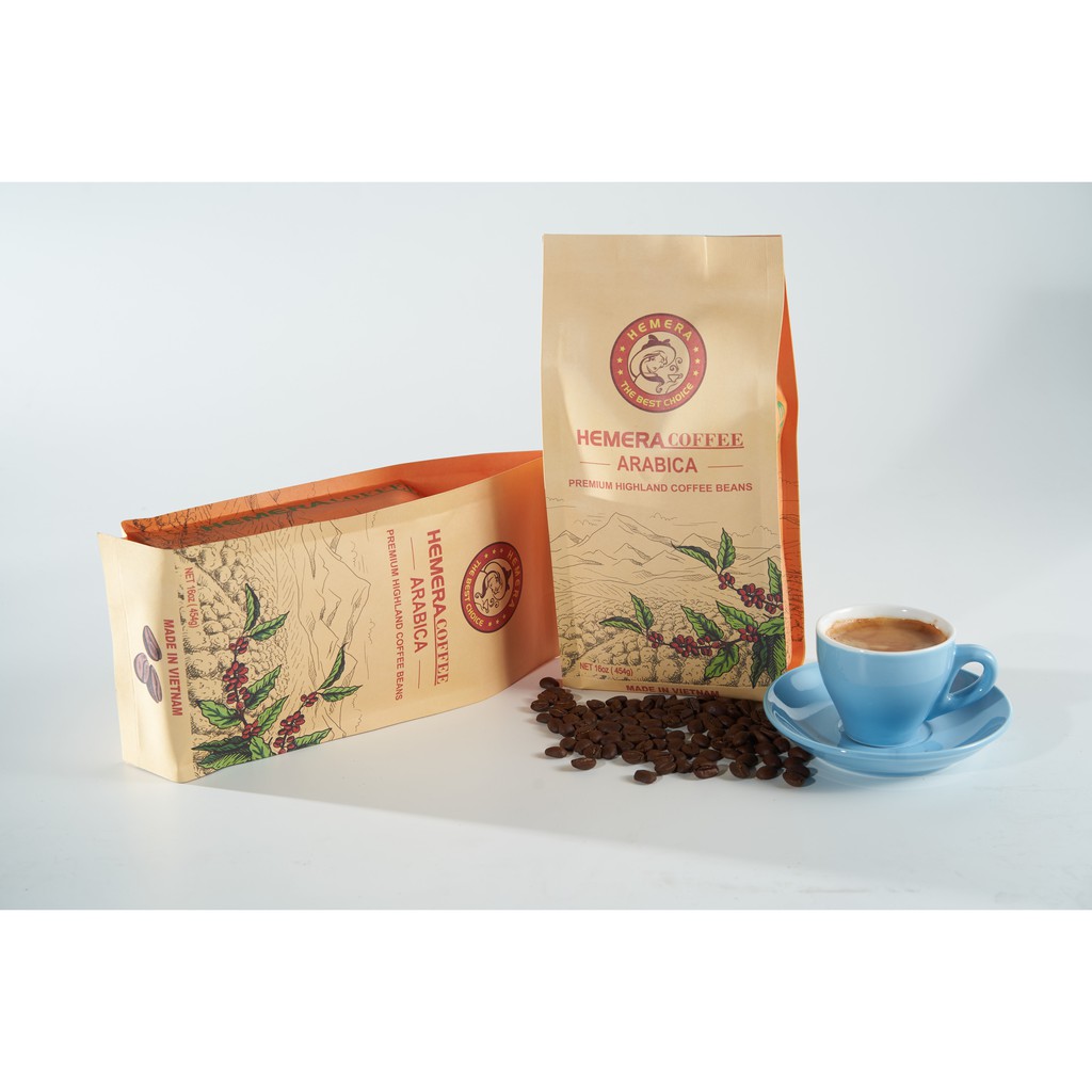 CÀ PHÊ HẠT 100% ARABICA CẦU ĐẤT RANG MỘC (HEMERA COFFEE 250GR)