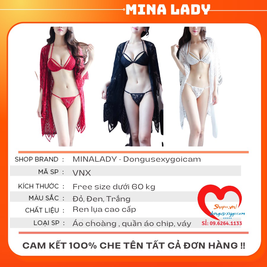 Áo khoác Kimono nữ MINALADY dáng dài bigsize gợi cảm xuyên thấu kèm bộ chip lọt khe - CHOÀNG ĐUÔI CÁ