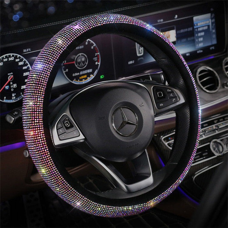 【Ready Stock】 Car Bling Diamonds Handbrake Cover Gear Cover Seatbelt Cover Shoulder Pads Headrest Pillows YrX0