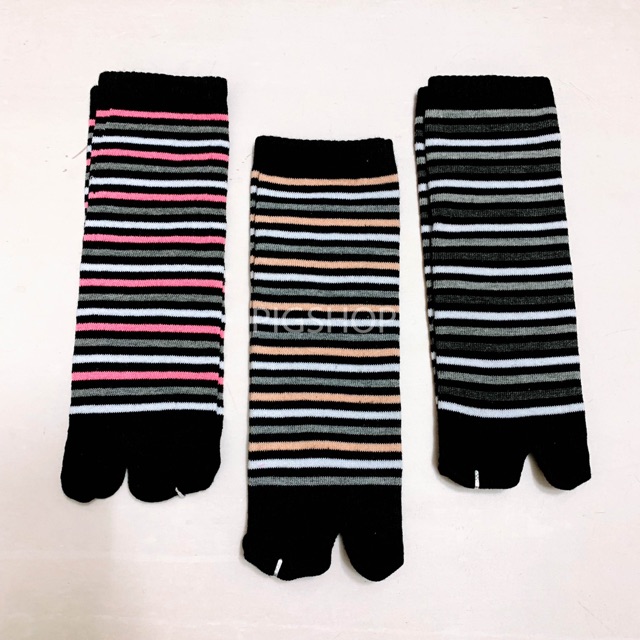Combo 2 đôi vớ xỏ ngón cotton chất dày đi nắng