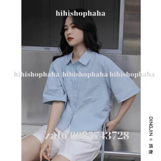 Áo sơ mi babydoll kiểu rút eo hihishophaha