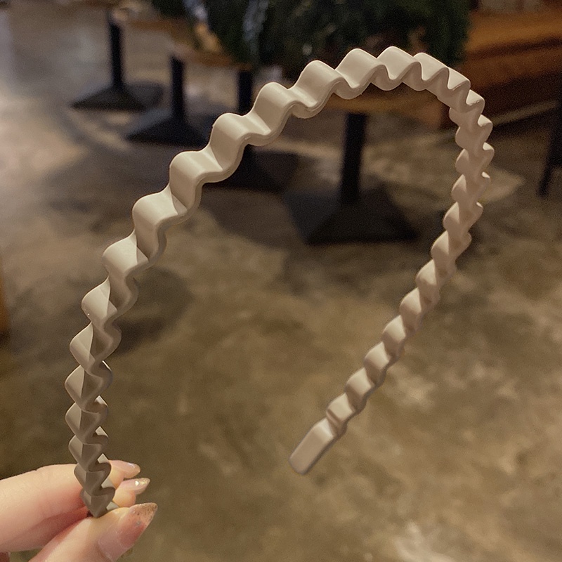 Băng Đô Gợn Sóng Bằng Nhựa Kiểu Hàn Quốc Đơn Giản Mới