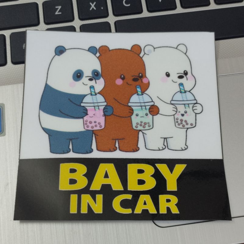 Tem decal dán xe hơi xe ô tô BABY IN CAR, BABY ON BROAD (mua 1 tặng 1 mẫu bất kỳ hoặc inbox chọn)