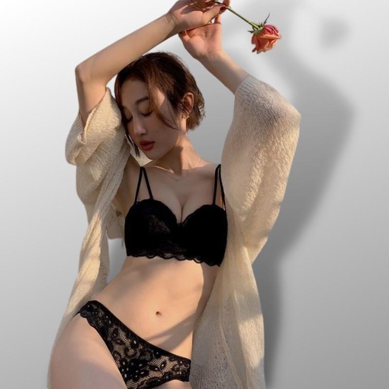 Áo Lót Nữ 2 Dây Nâng Ngực AN Ren Tạo Khe Ngực FL16