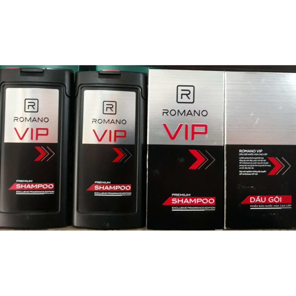 Dầu Gội Nước Hoa Cao Cấp Romano VIP 180g - 650g