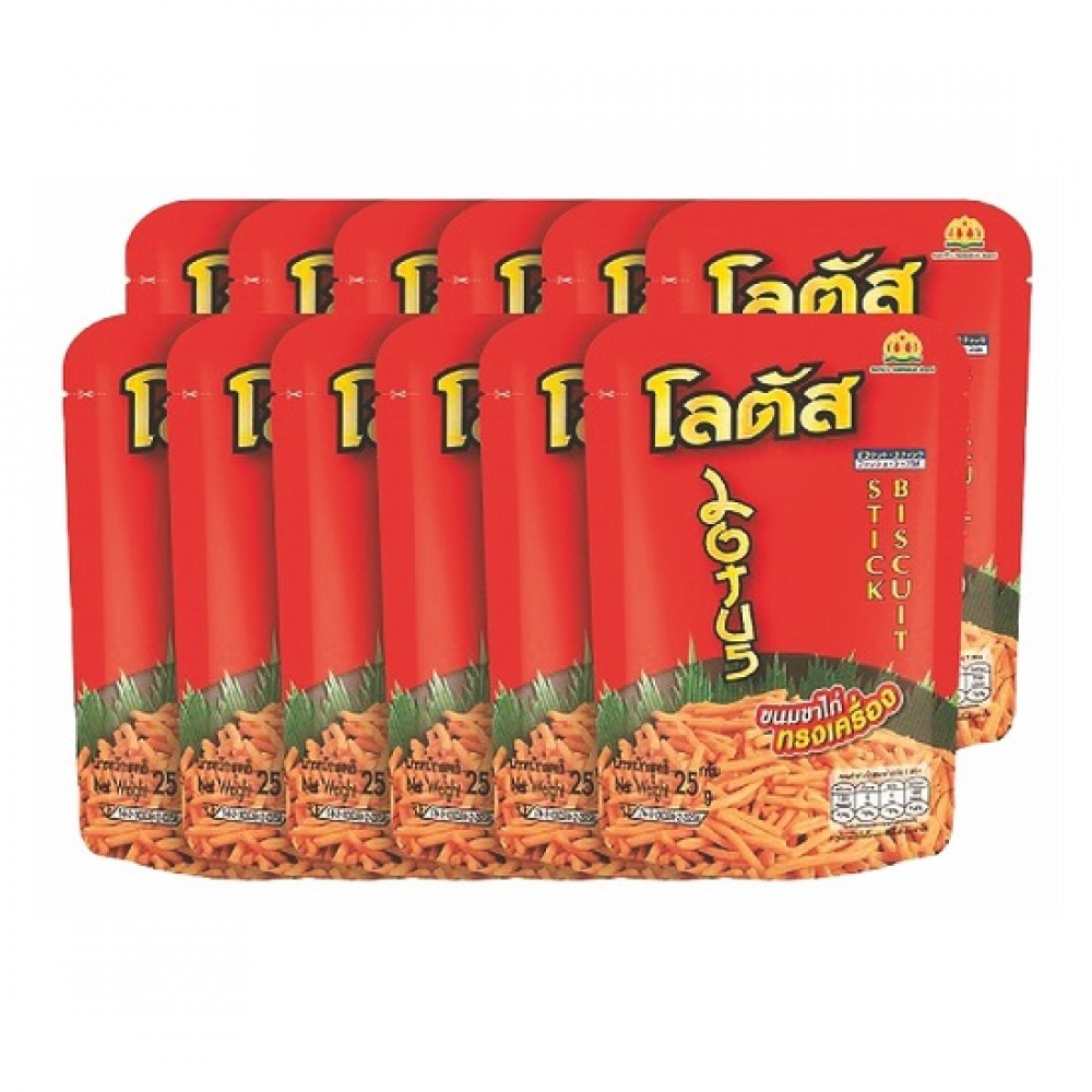 Bánh Que Tôm Lotus Stick Biscuit 25g Thái Lan chính hãng [Đỏ] | BigBuy360 - bigbuy360.vn