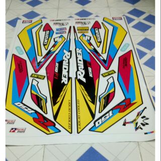 Tem xe Raider fi, dán xe đen