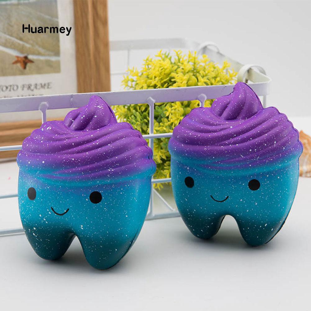 ★Hu Cute Colorful Tooth Squishy Slow Rising Squeeze Stress Reliever Toy Kid Gift shopee. vn|mochi04