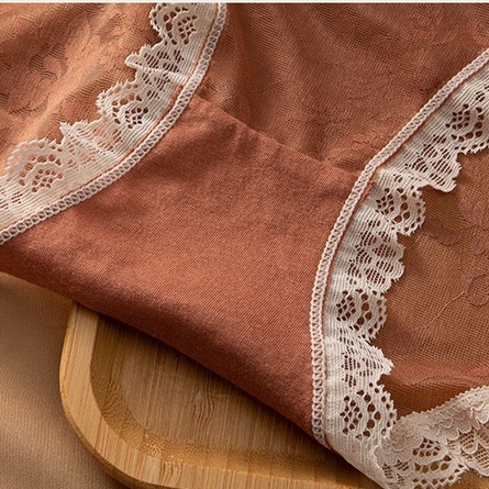 Quần lót nữ ren lụa vân gấm tiểu thư KIMCHIBIKINI đồ chip thun lạnh sexy quyến rũ thoáng mát gợi cảm QL163