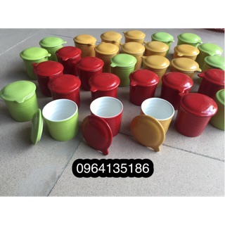 Set 8 cốc caramen có nắp gốm sứ Bát Tràng