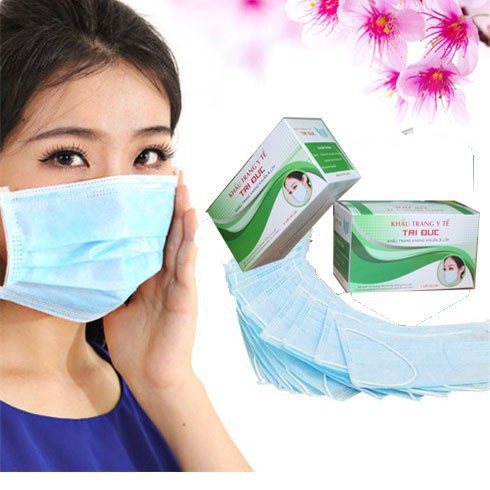 Khẩu Trang Y Tế Trí Đức Cao Cấp Loại 4 Lớp - hộp 50 cái chuẩn công ty | BigBuy360 - bigbuy360.vn