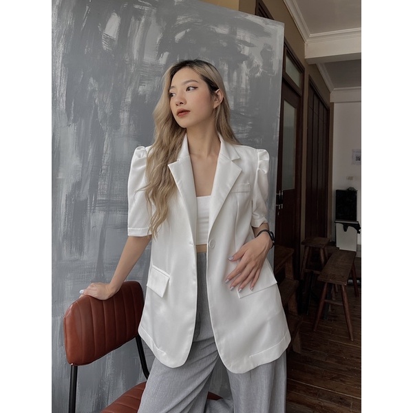 Áo Blazer tay bồng mùa hè Isipi