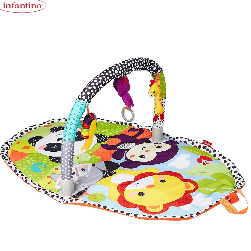 Thảm Chơi Vận Động Hình Khu Vườn INFANTINO Dành Cho Bé Sơ Sinh Giúp Kích Thích 4 Giác Quan Và Kỹ Năng Vận Động Size To