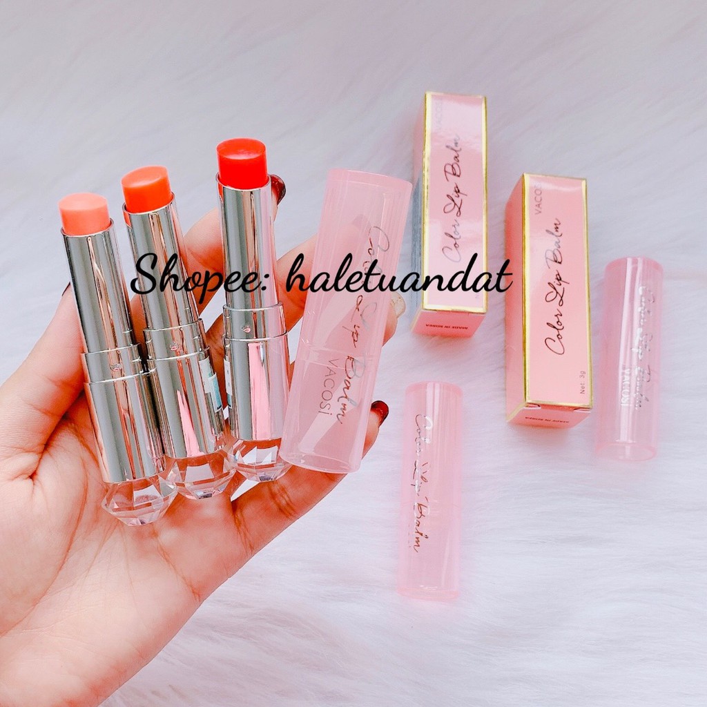 Son Dưỡng Môi Có Màu Vacosi Color Lip Balm 3g (Hàng Chính Hãng) Hàn Quốc