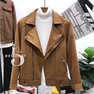 Áo khoác da lộn nam đẹp 95.HOST JK097