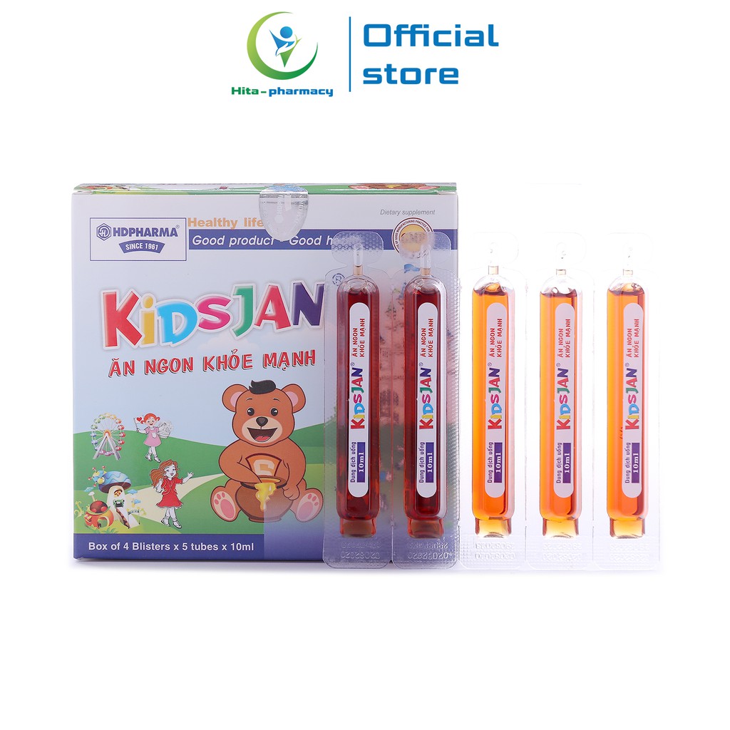 Siro KIDSJAN ăn ngon khỏe mạnh HDPHARMA giúp bé ăn ngon, tăng đề kháng 20 ống [KIDSJAN ăn ngon khỏe mạnh]