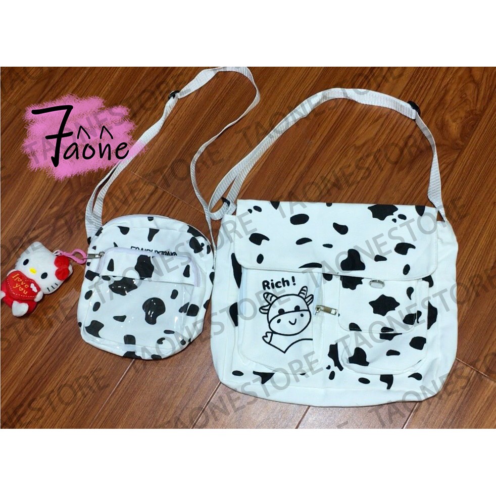 TÚI VẢI BÒ SỮA ĐEO CHÉO SIZE LỚN TOTE VẢI CANVAS ULZZANG ĐI HỌC ĐI CHƠI