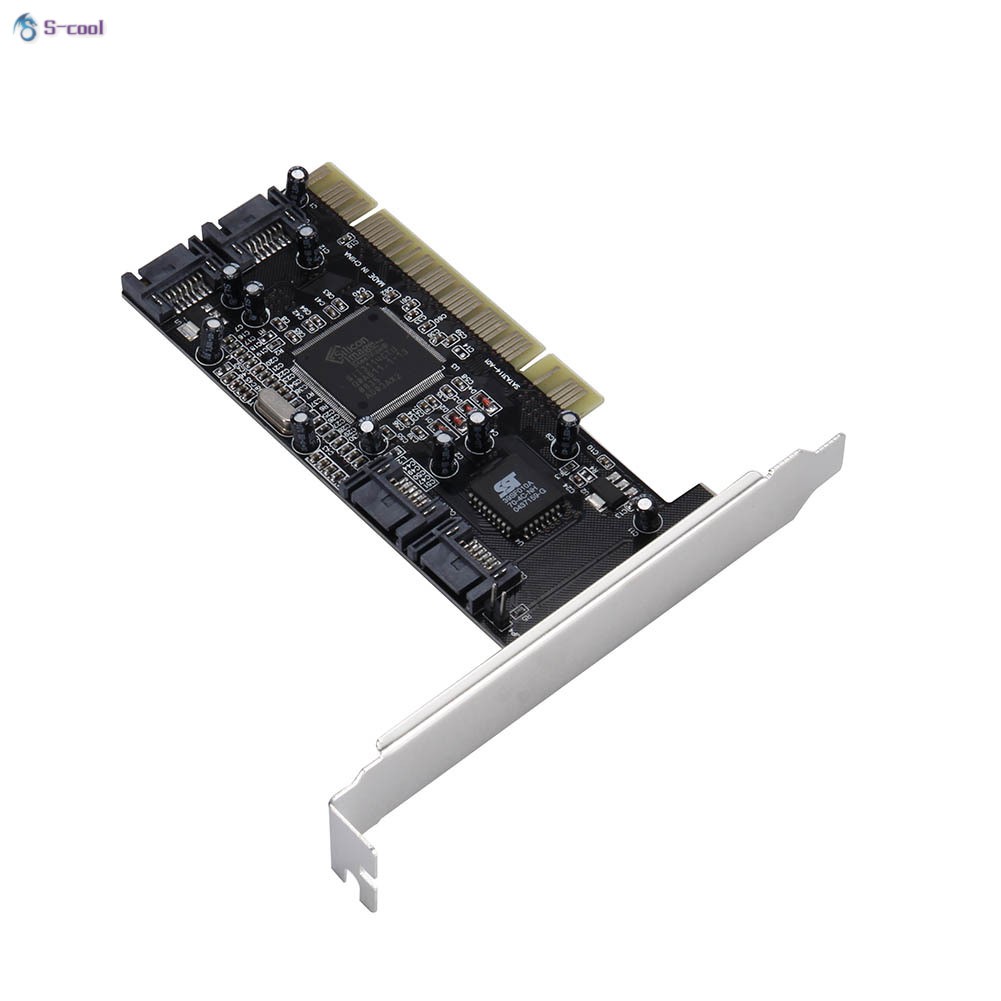 Bộ Chuyển Đổi Pci Sang 4 Cổng Sata Ata Raid Sil3114 3114 Thẻ