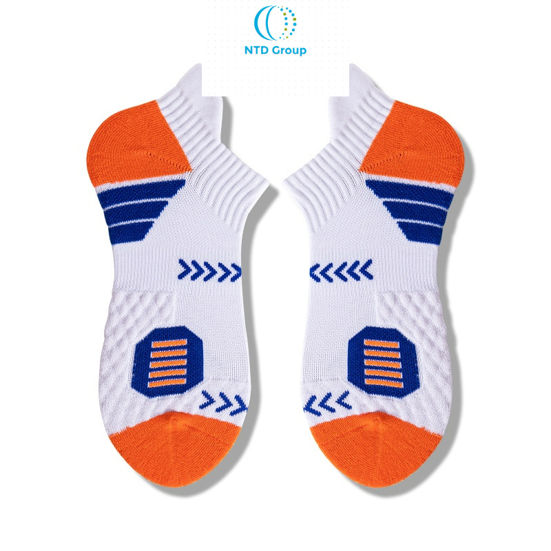 Tất Thể Thao Cổ Ngắn Chất Liệu Cotton, Dày Dặn Chơi Bóng rổ, Chạy bộ  Thấm Hút Mồ Hôi, Thoáng Khí