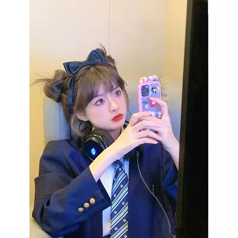 Kẹp Tóc Đuôi Ngựa Thấp Màu Đen Thời Trang Mùa Hè Cho Nữ