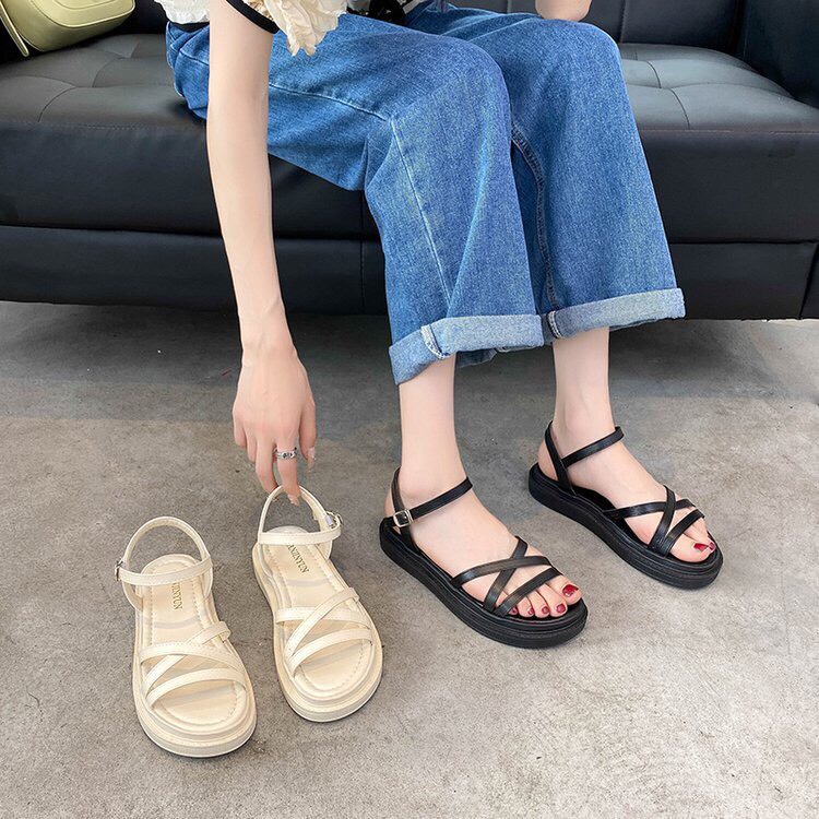 Giày Sandal Nữ Đi Học 3P Quai Đan Đế Nhẹ Cho Các Bạn Nữ Mới 2022