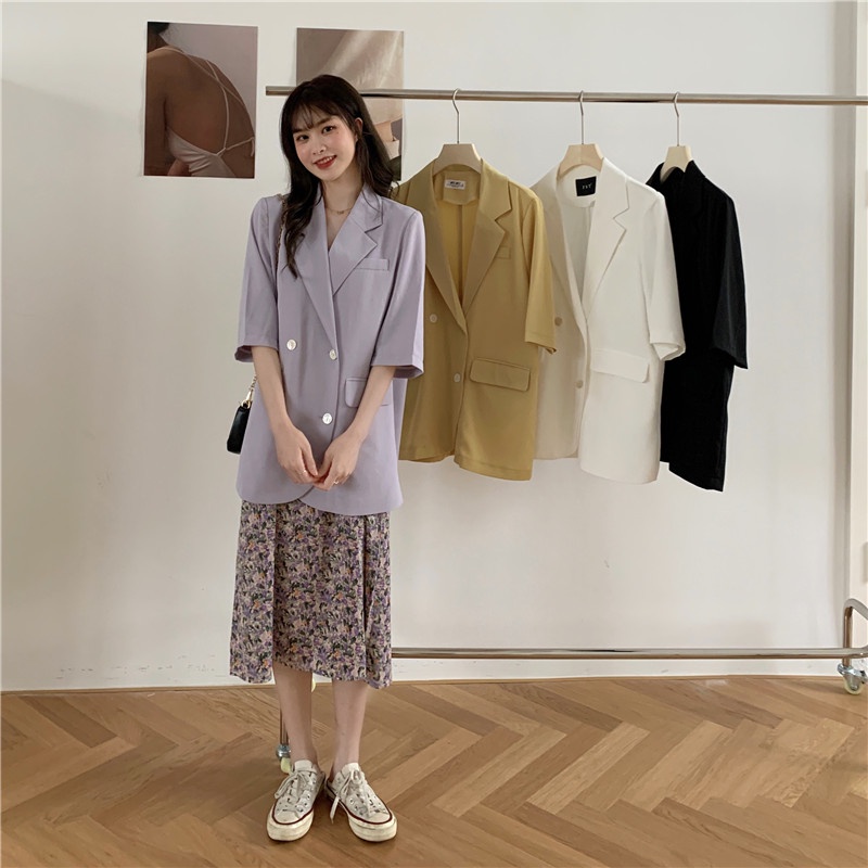 Blazer ngắn tay 4 cúc | BigBuy360 - bigbuy360.vn