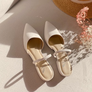 [ Rẻ vô địch] Sandal Bít Mũi Đế Thấp - YUME G0002