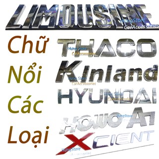 Chữ nổi mạ Chrome các loại gắn ô tô, xe tải,GOLD,OLLIN , FRONTIER , KINLAND, Huyndai, HINO, XPANDER, TRAGO, LIMOUSINE,