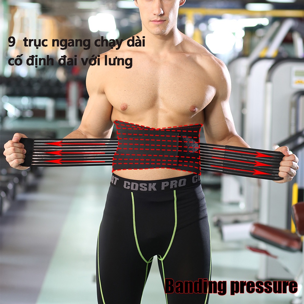 Băng quấn bụng và lưng bảo vệ cột sống, tập gym, chống chấn thương CLEACCO - Hàng chính hãng