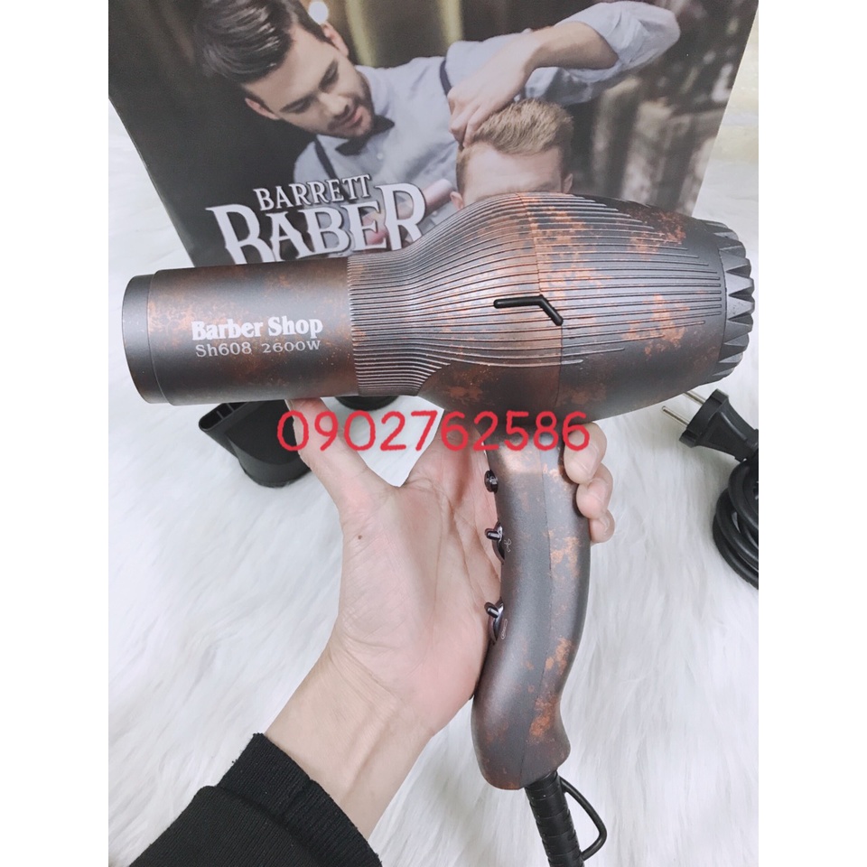 Máy Sấy Tóc Cao Cấp Công Suất Lớn 2600W Barbershop SH 608