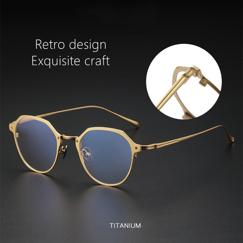Gọng Kính Lớn Bằng Titan Nguyên Chất Thiết Kế vintage Nhật Bản AS KANEKO KJ39