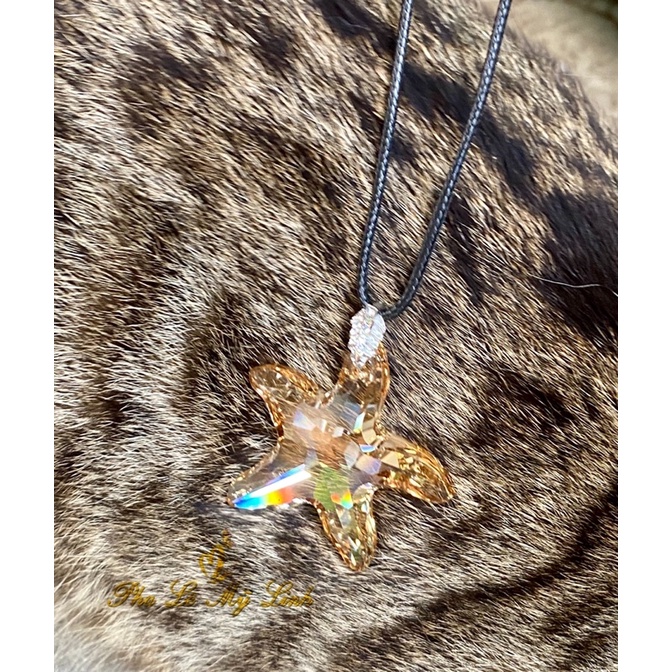 Mặt dây pha lê Swarovski sao biển 40mm