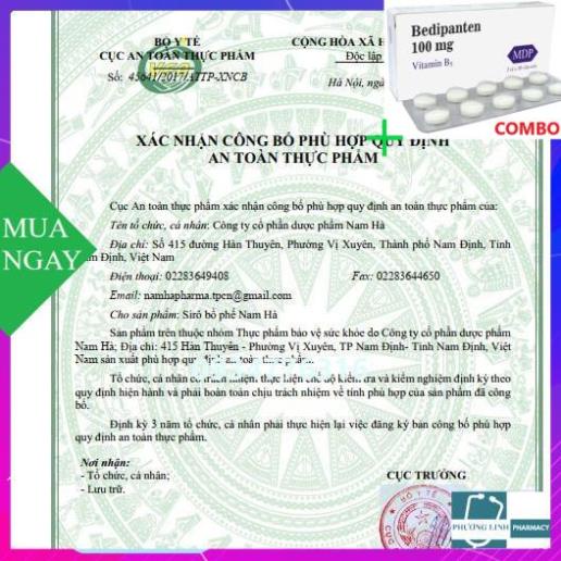 Combo Bedipanten 100mg +  Siro và viên ngậm bổ ph ế Nam Hà