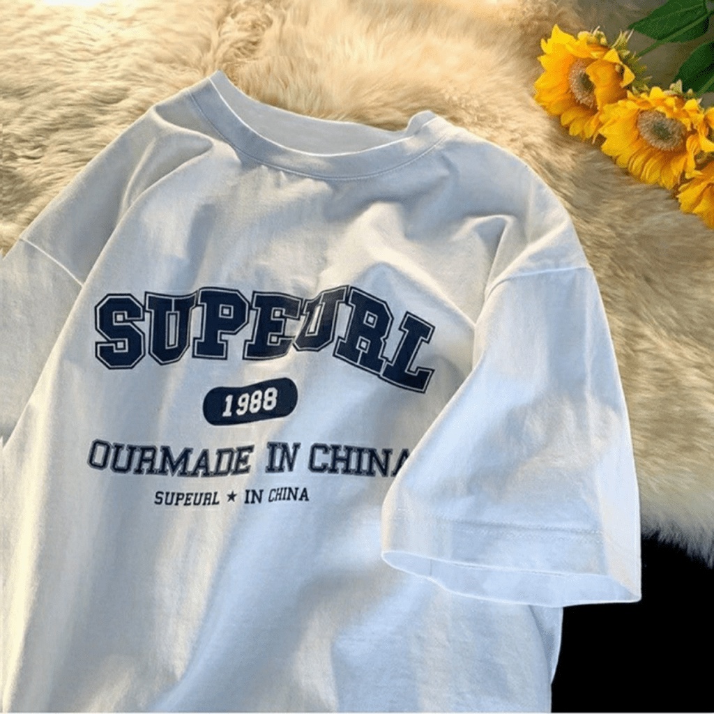 Áo Thun Unisex Form Rộng Tay Lỡ In Chữ Phong Cách Mẫu Mới Chuẩn Form  - ĐĂNG QUANG CLOTHER