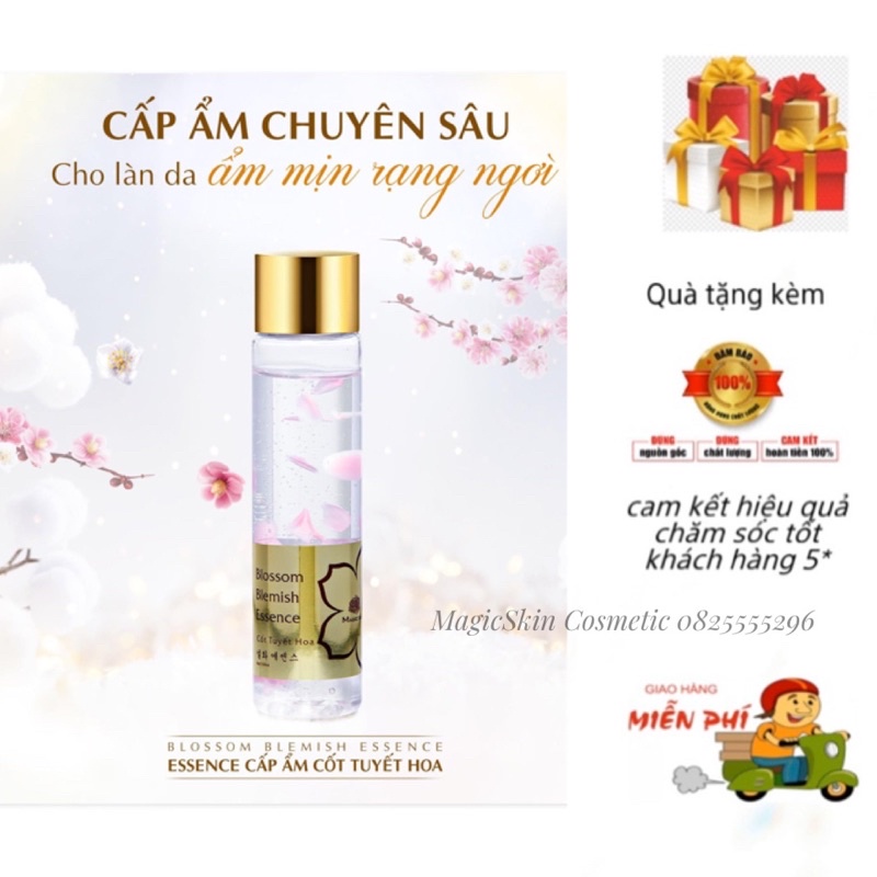 Toner cốt tuyết hoa Blossom Blemish Essence da trắng hồng Magic Skin