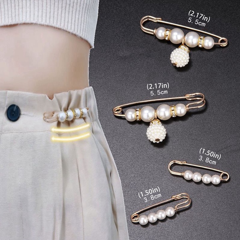 Set 4 / 6 Ghim Cài Thắt Lưng Ngọc Trai Dễ Thương