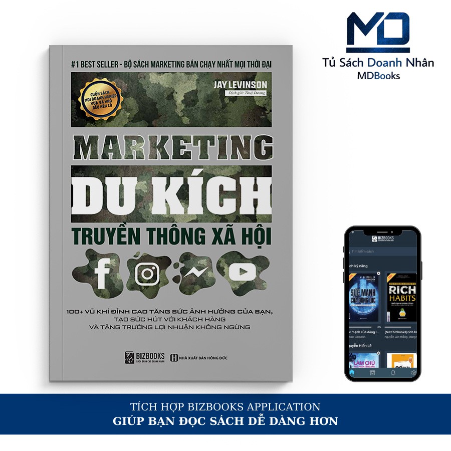 Sách - Marketing Du Kích-Truyền Thông Xã Hội – Sách Kỹ Năng Kinh Doanh - Đọc Kèm App Online