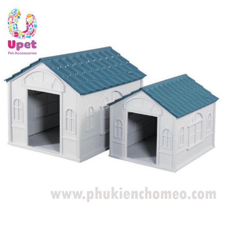 Nhà nhựa/ Chuồng nhựa kèm cửa cho chó XINDING Dog House 432M size to chất liệu nhựa cao cấp dùng ngoài trời cho thú cưng
