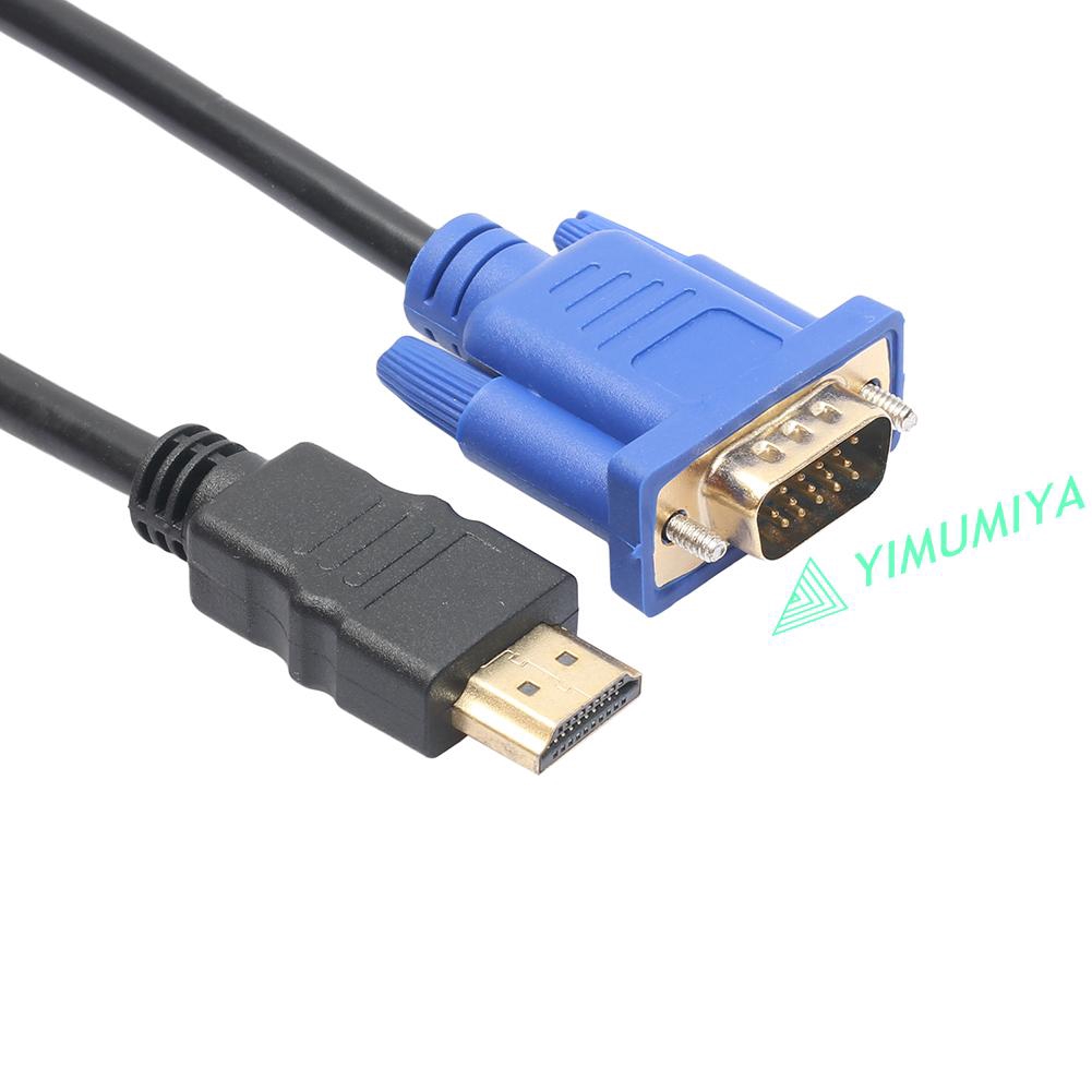 YI HDMI Gold Male To VGA HD Male 15Pin Adapter 1080P Converter Cable 6FT