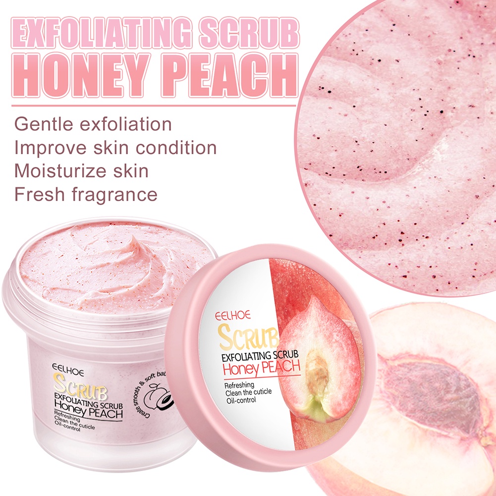 Eelhoe đào Niacinamide cơ thể chà Kem làm sạch sâu da đi cutin da chết điều trị mụn trứng cá dưỡng ẩm-ampere