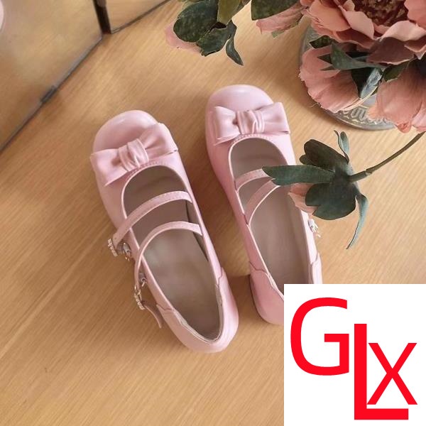Giày Lolita Mũi Tròn Gót Dày Dễ Thương Phong Cách Nhật Bản Cho Nữ