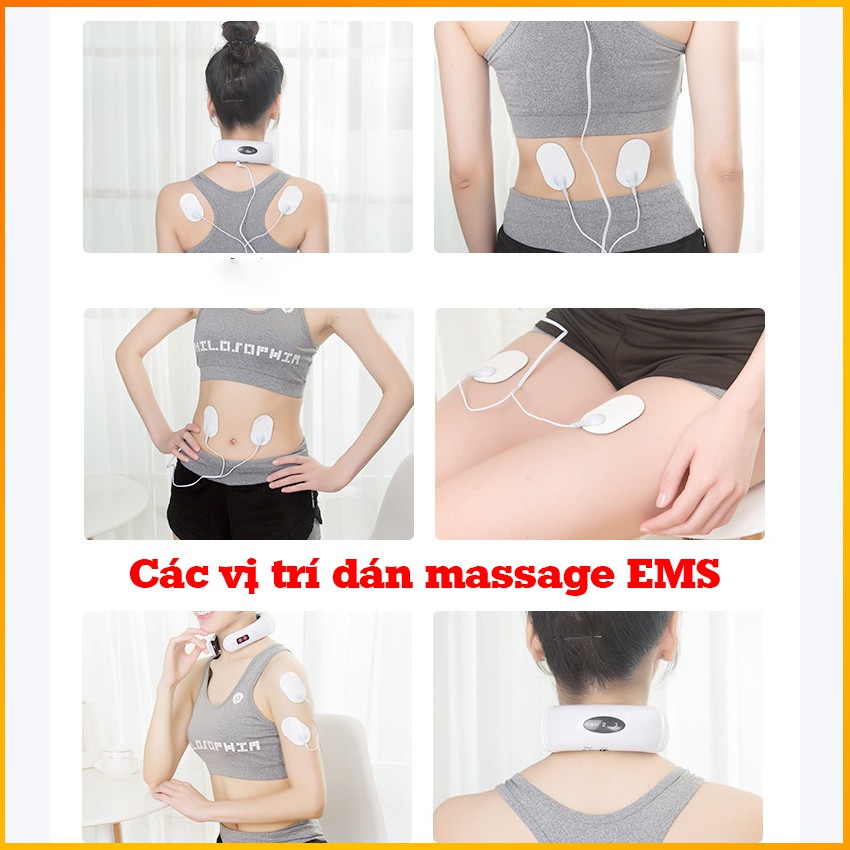 Máy massage cổ - Máy massage cầm tay - Có chức năng matxa EMS thư giãn cơ thể - BH 3 tháng - Kaizo Mart