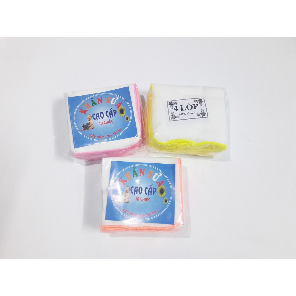 Combo 3 gói khăn sữa Cao cấp 4 lớp