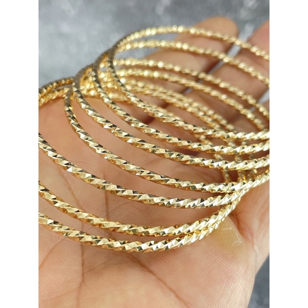 BỘ VÒNG XIMEN 7 CHIẾC CÓ KHOÁ GÀI KIỂU XOẮN MẠ VÀNG 18K CAO CẤP