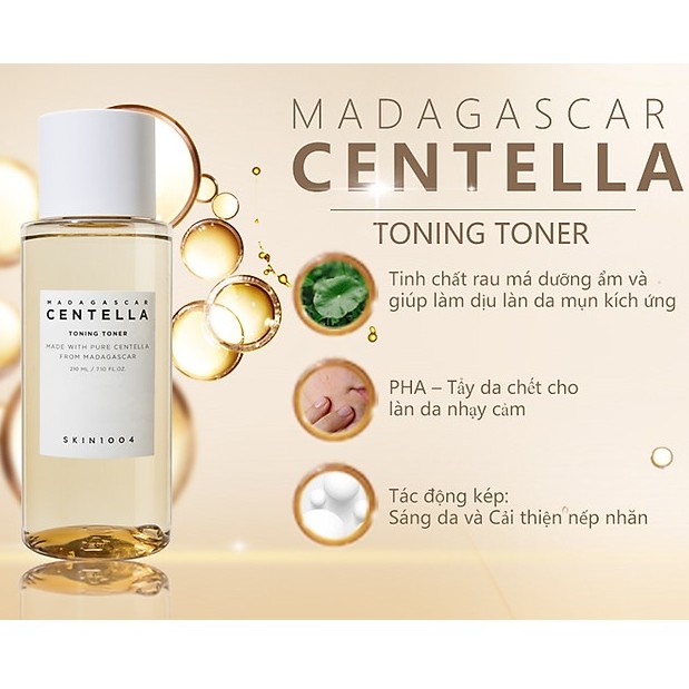 SKIN1004 Madagascar Centella Toning Toner - Nước Hoa Hồng Ngừa Mụn Phục Hồi Chiết Xuất Rau Má