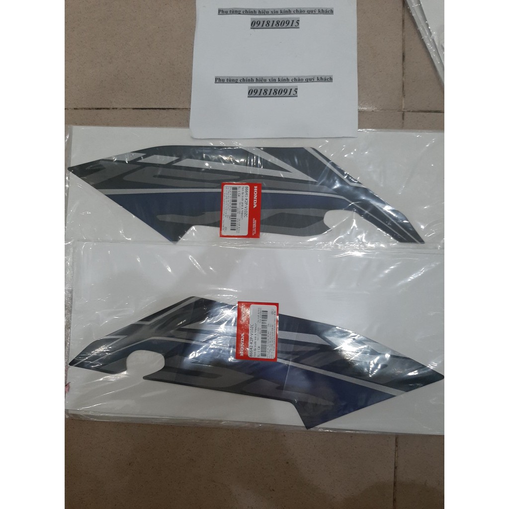 Tem yếm  Winner X xanh đen chính hãng Honda (giá 1 bên)