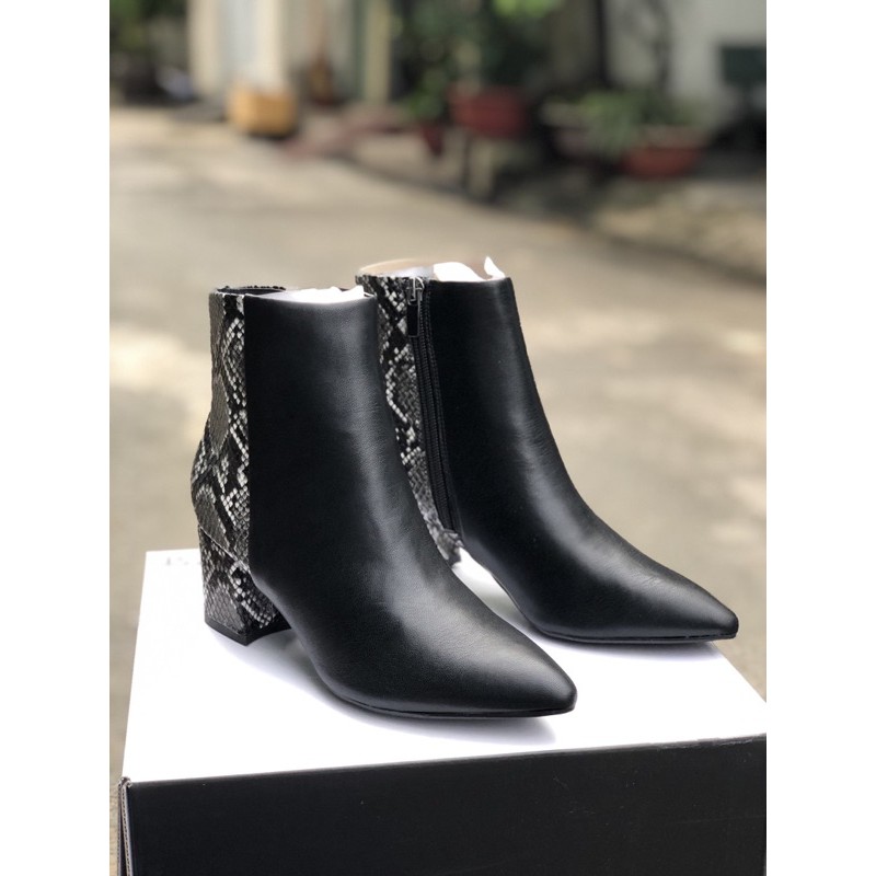 Giày Bốt VNXK Chính Hãng nine west -Bốt Vân rắn cao 5cm | BigBuy360 - bigbuy360.vn